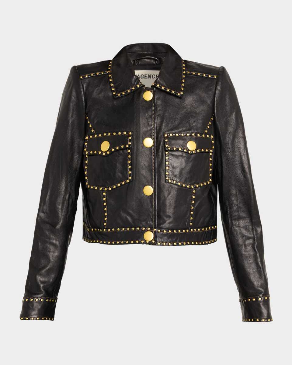 Winsome Studded Leather Jacket